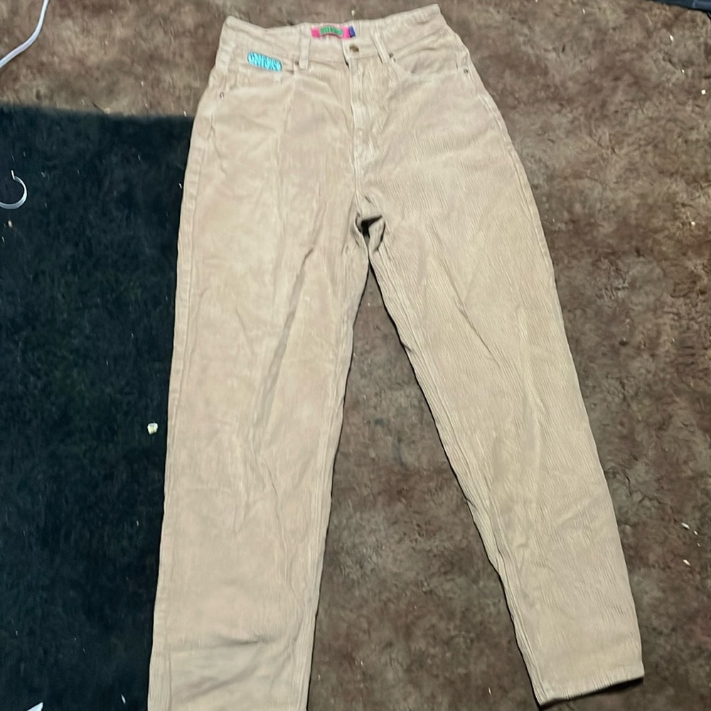 (used) beige empyre corduroy womens skateboarding pants